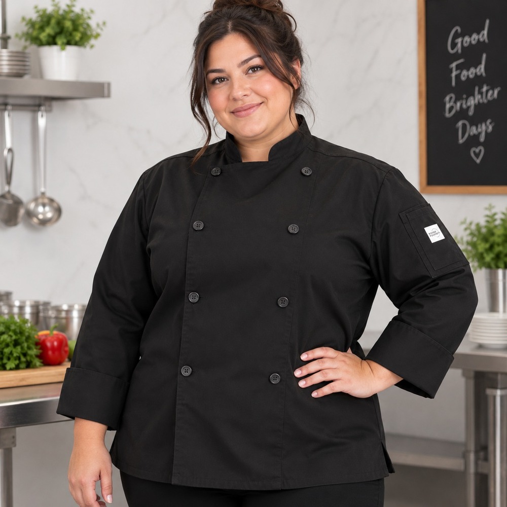 NWT Mercer Culinary Unisex Chef Jacket Black Size 8X
